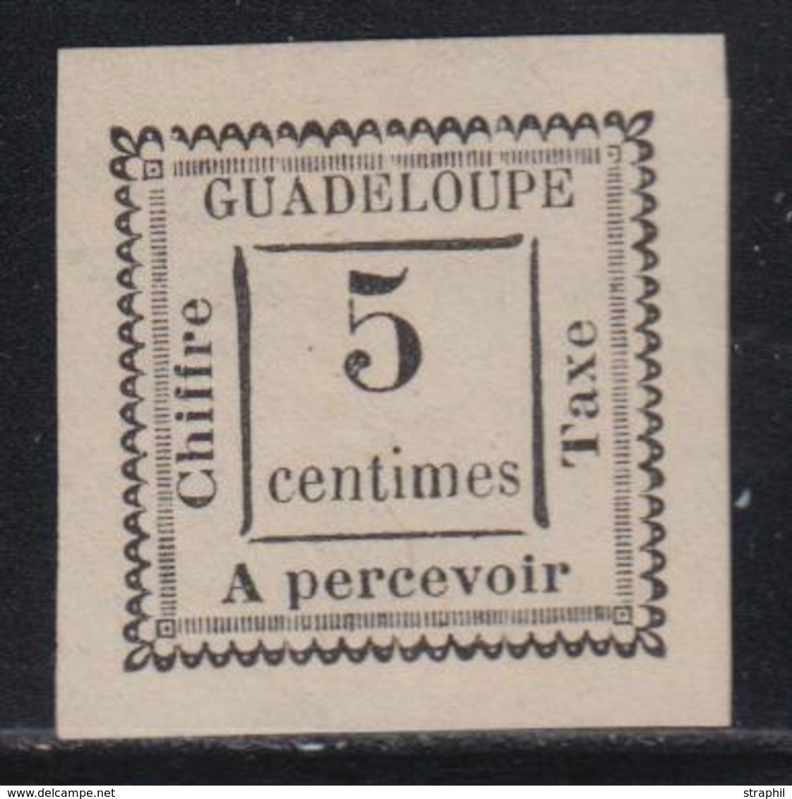 (*) GUADELOUPE - TIMBRES TAXE - (*) - N°6 - 5c Noir - TB - Autres & Non Classés