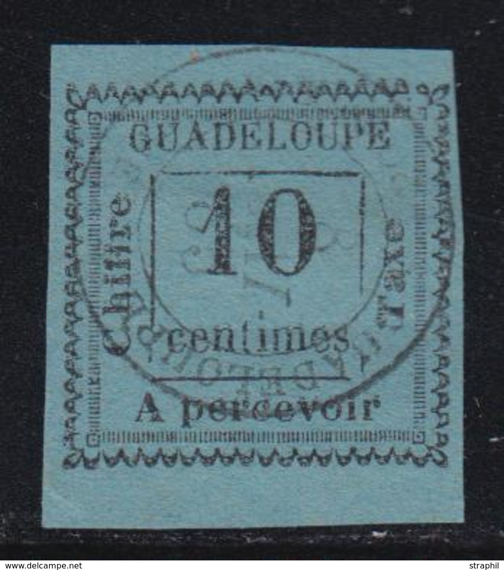 O GUADELOUPE - TIMBRES TAXE - O - N°7 - 10c Bleu - TB - Autres & Non Classés