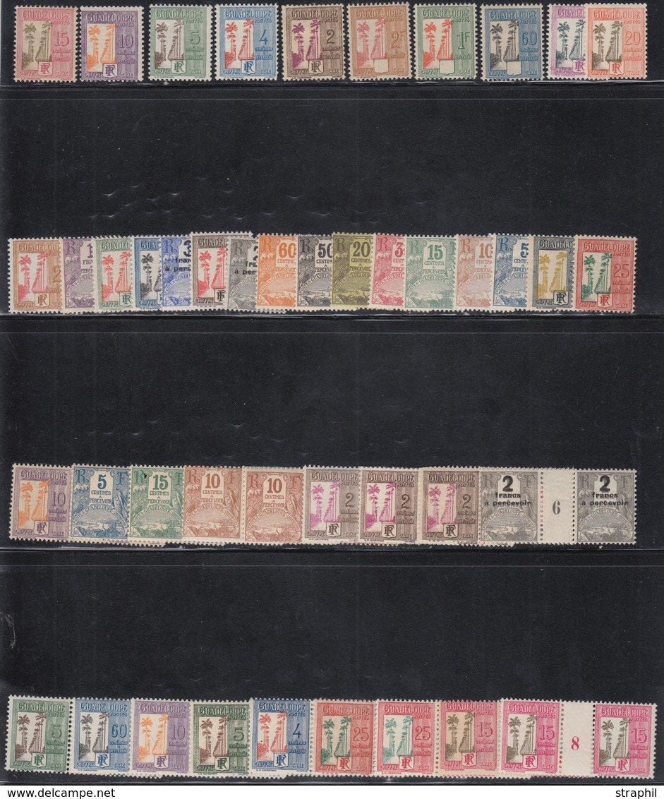 **/* GUADELOUPE - TIMBRES TAXE - **/*  - N°15/40 + 18 Paires Millésimées ( Maj **) - TB - Other & Unclassified