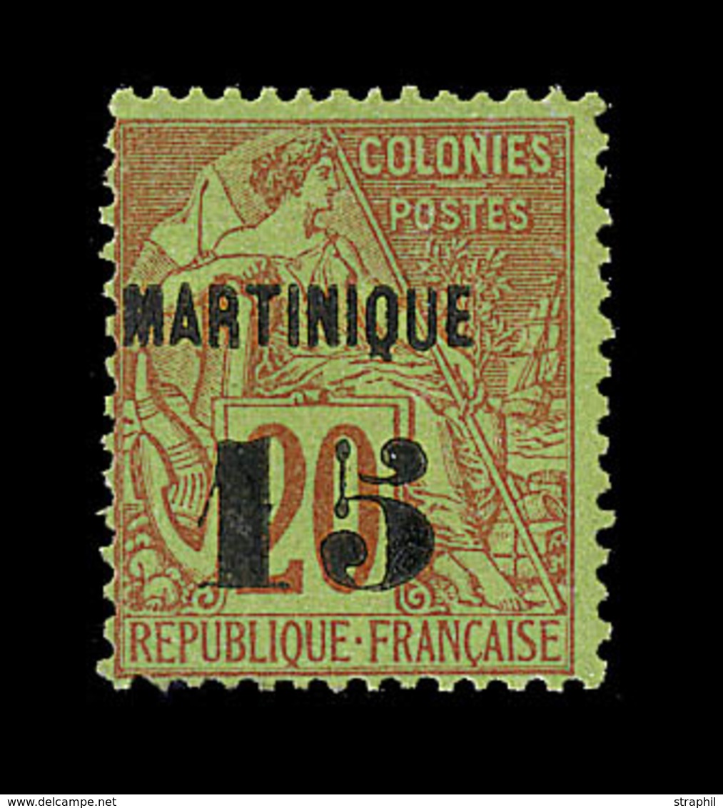 * MARTINIQUE - * - N°5 - 15c S/20c Brique S/vert - TB - Autres & Non Classés