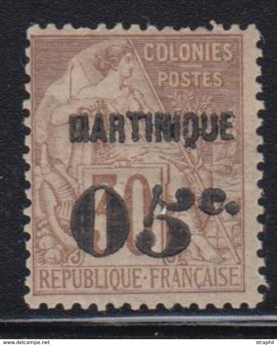 * MARTINIQUE - * - N°12a - 05 S/30c - "5" Penché - TB - Other & Unclassified