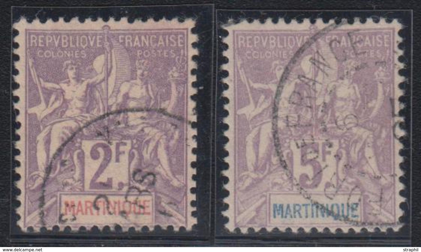 O MARTINIQUE - O - N°50/51 - 2F Et 5F - TB - Otros & Sin Clasificación