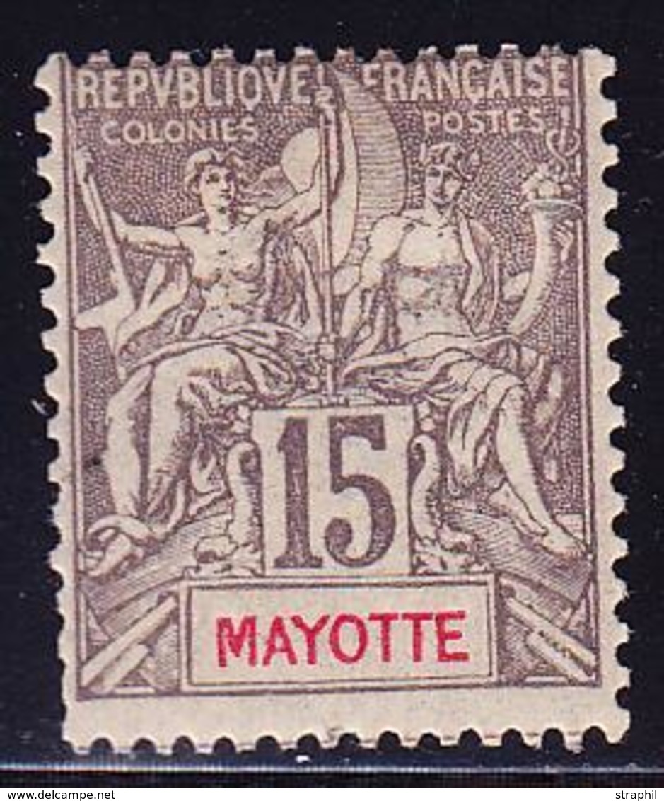 * MAYOTTE - * - N°16 - 15c Gris - TB - Other & Unclassified