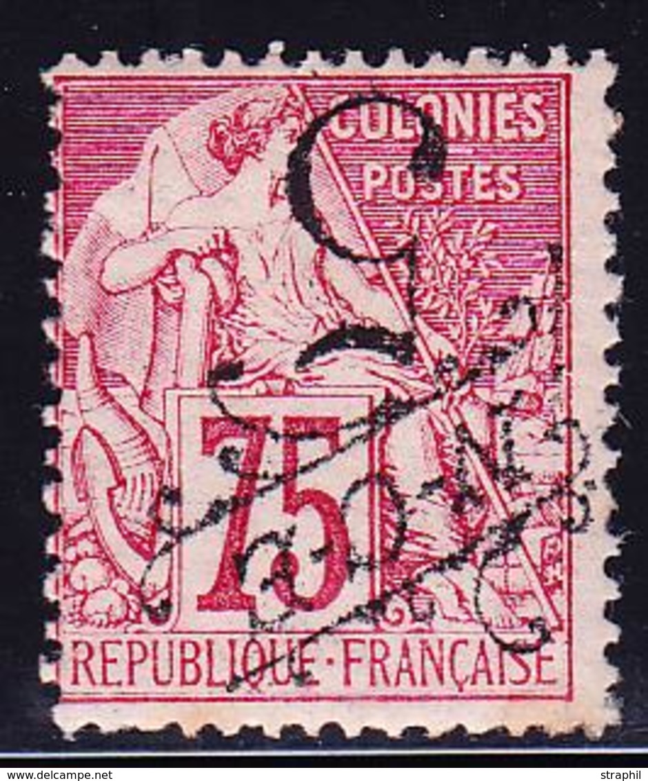 * NOUVELLE CALEDONIE - * - N°37a - 5 S/75c Rose - Lég. Rousseur - Vide