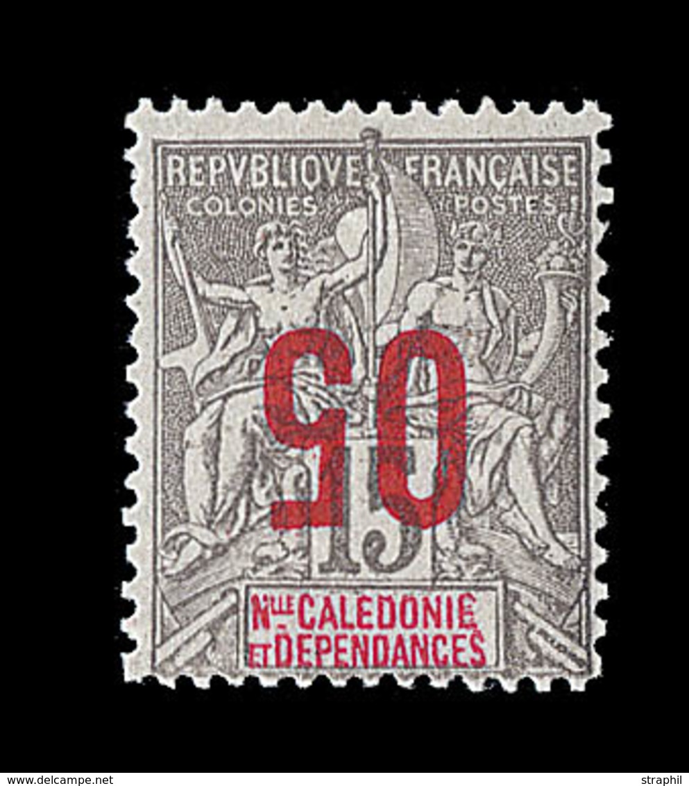 ** NOUVELLE CALEDONIE - ** - N°105a - Surch. Renversée - Signé Belleville TB - Vide