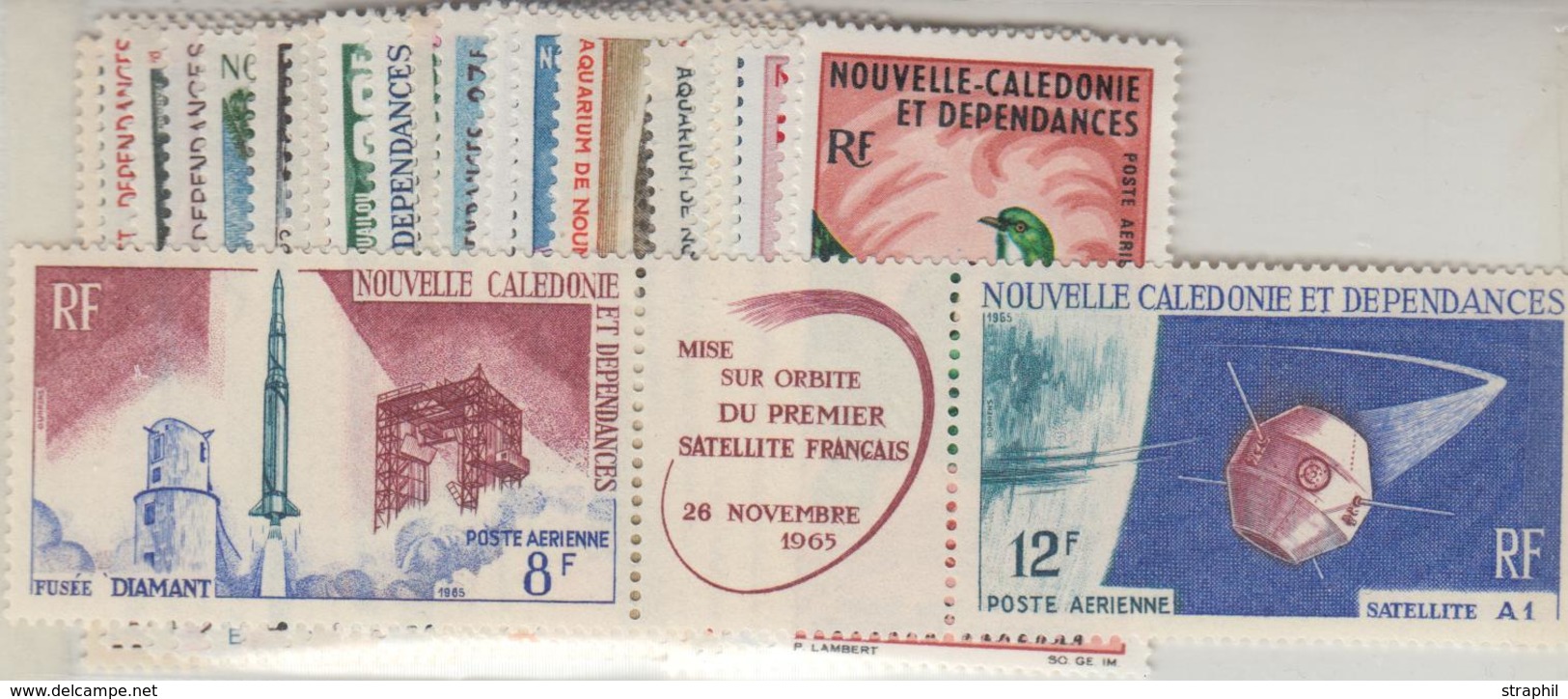 ** NELLE CALEDONIE - POSTE AERIENNE - ** - N°66/90 - Années 1955/66 - TB - Vide