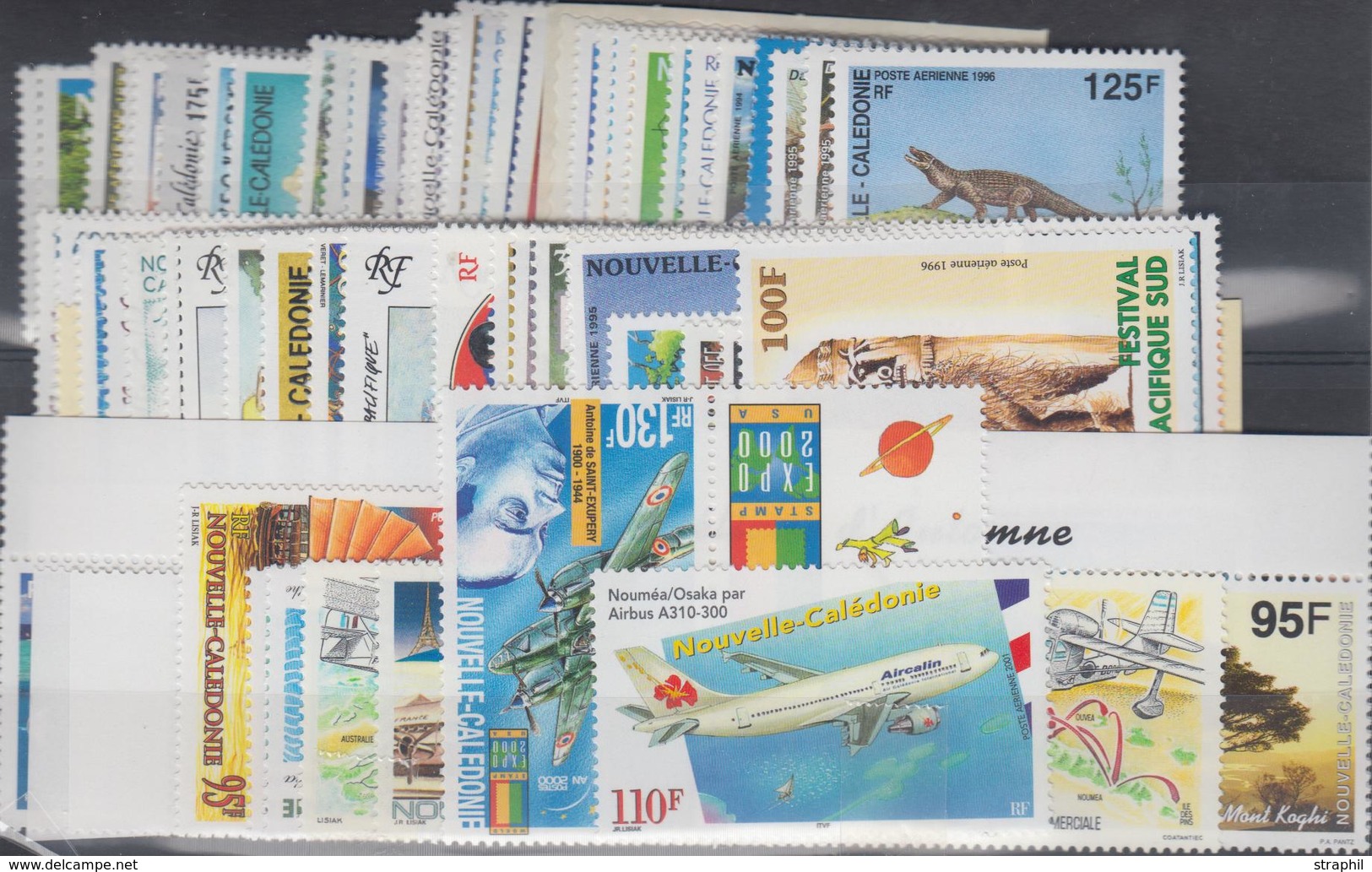 ** NELLE CALEDONIE - POSTE AERIENNE - ** - N°276/349 - Années 1991/2001 - TB - Vide