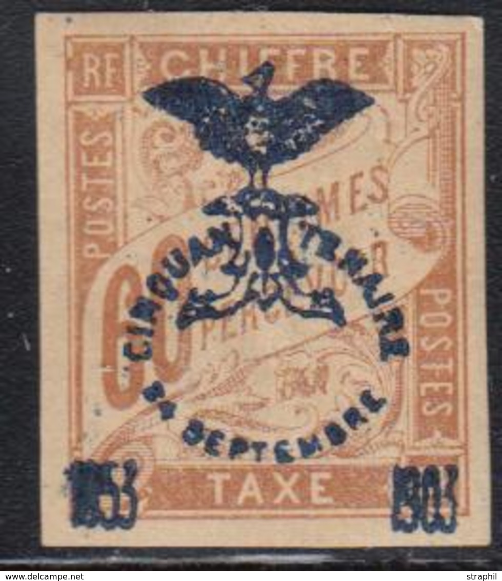 * NELLE CALEDONIE - TIMBRES TAXE - * - N°13 - 60c Brun S/chamois - TB - Vide