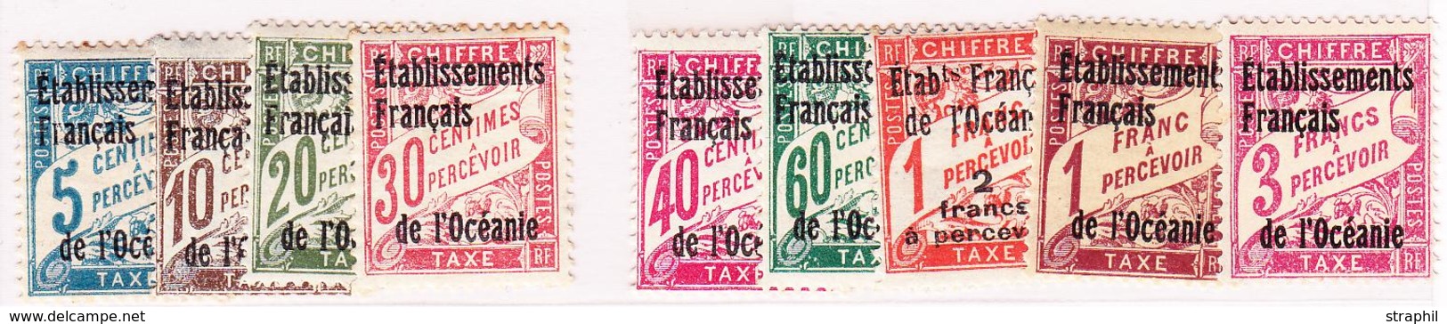 * OCEANIE - TIMBRES-TAXE - * - N°1/9 - N°7/9 ** - TB - Other & Unclassified