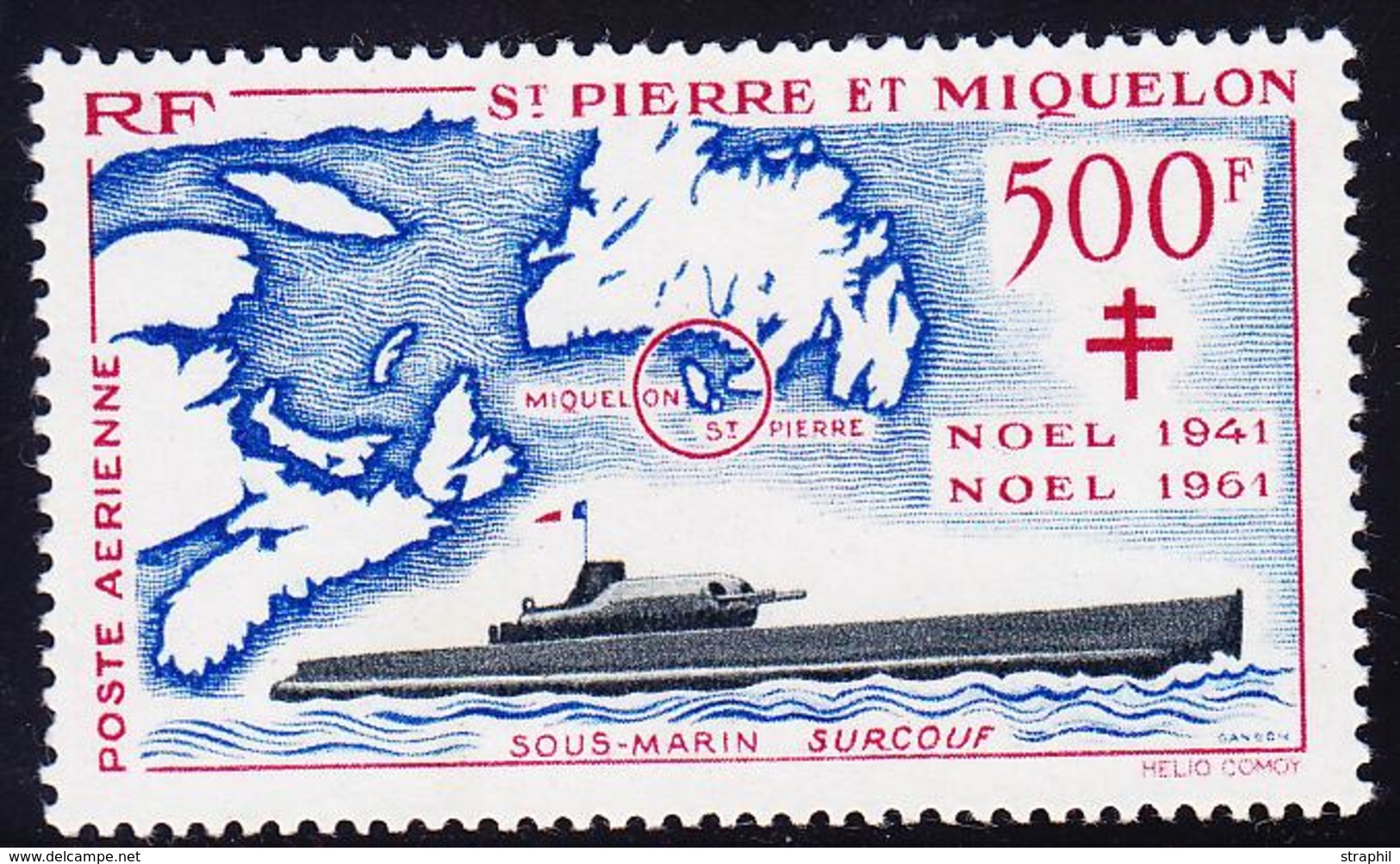 ** SPM - POSTE AERIENNE - ** - N°28 - Noël 1941 - TB - Vide