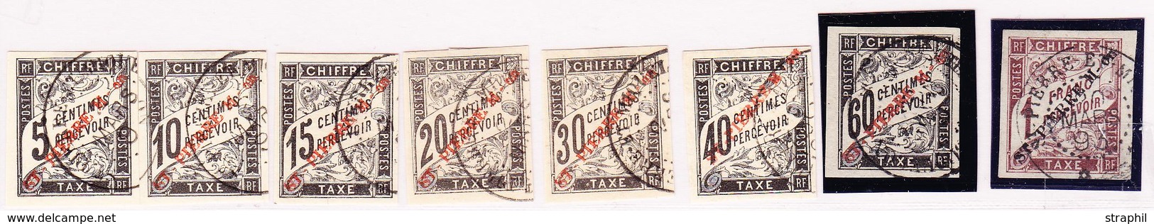 O SPM - TIMBRES TAXE - O - N°1/8 - 8 Valeurs - N°8 Signé - TB/SUP - Vide