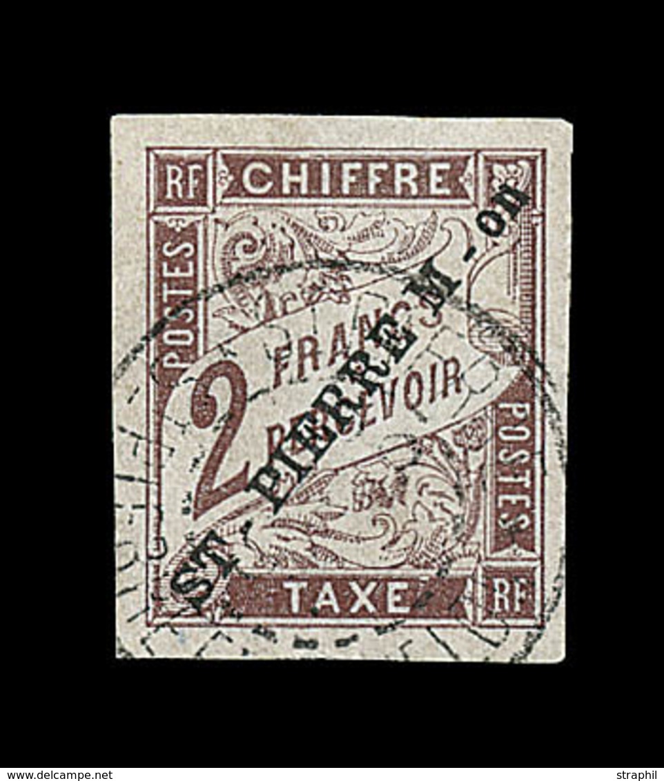 O SPM - TIMBRES TAXE - O - N°9 - 2F Marron - TB - Vide