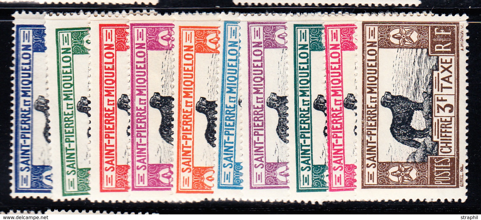 * SPM - TIMBRES TAXE - * - N°21/31 - Sf N°29 - 10 Valeurs - TB - Vide