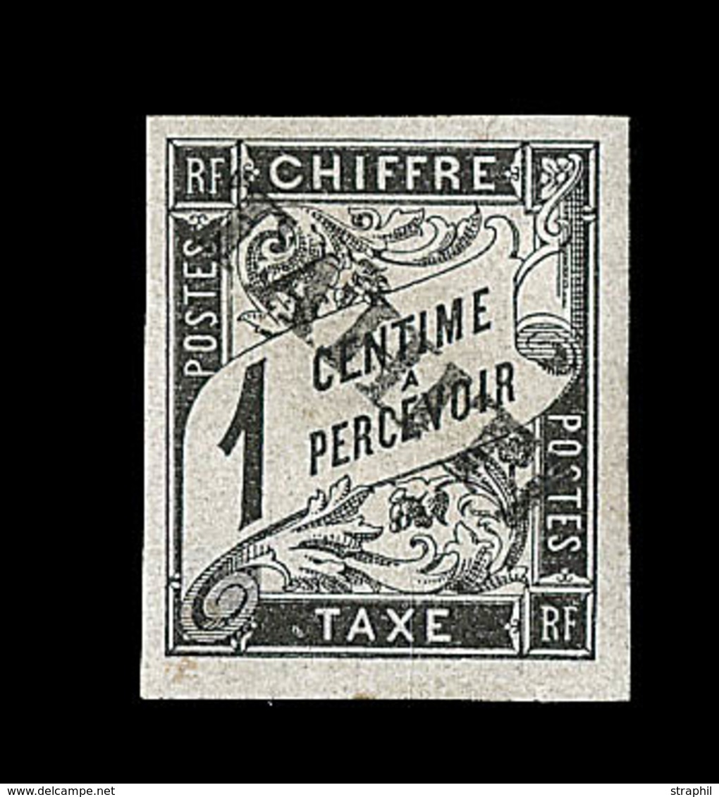 * TAHITI - TIMBRES TAXE  - * - N°1 - 1c Noir - Signé Calves - TB - Other & Unclassified