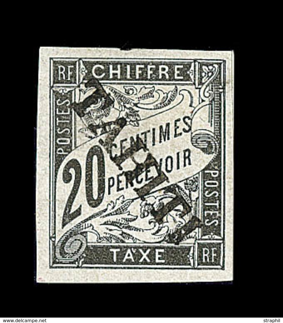 * TAHITI - TIMBRES TAXE  - * - N°8 - 20c Noir - Signé Roumet - TB - Other & Unclassified