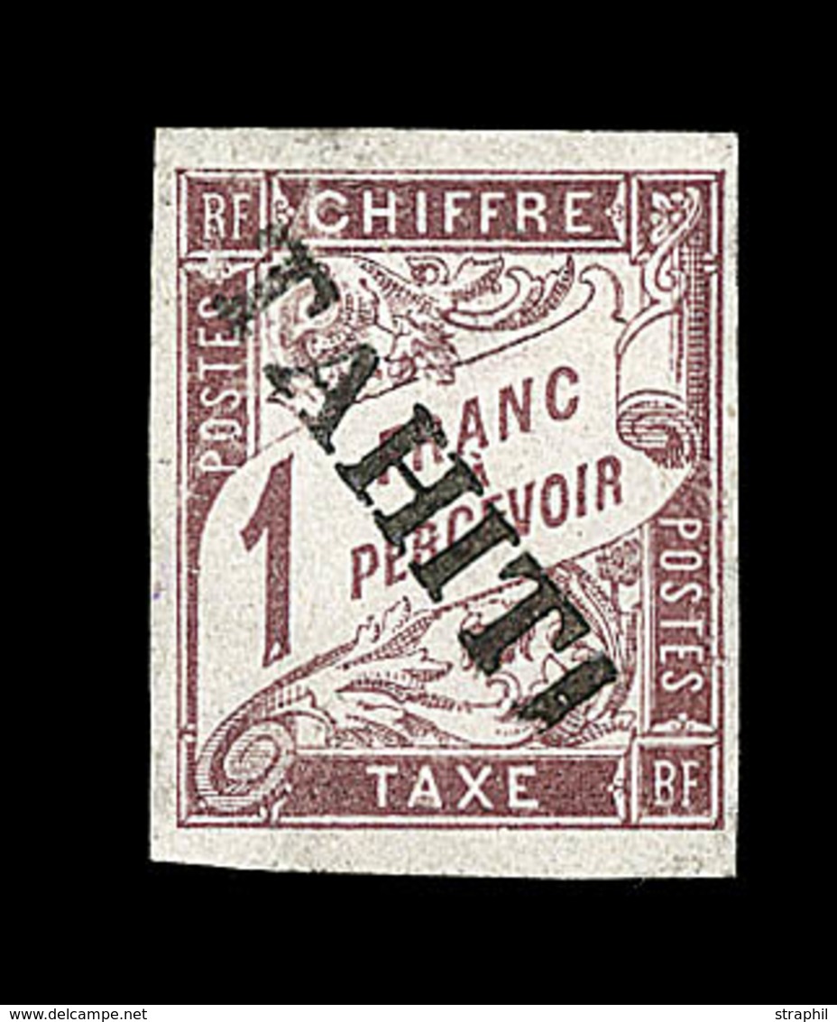 (*) TAHITI - TIMBRES TAXE  - (*) - N°12 - 1F Marron - TB - Other & Unclassified