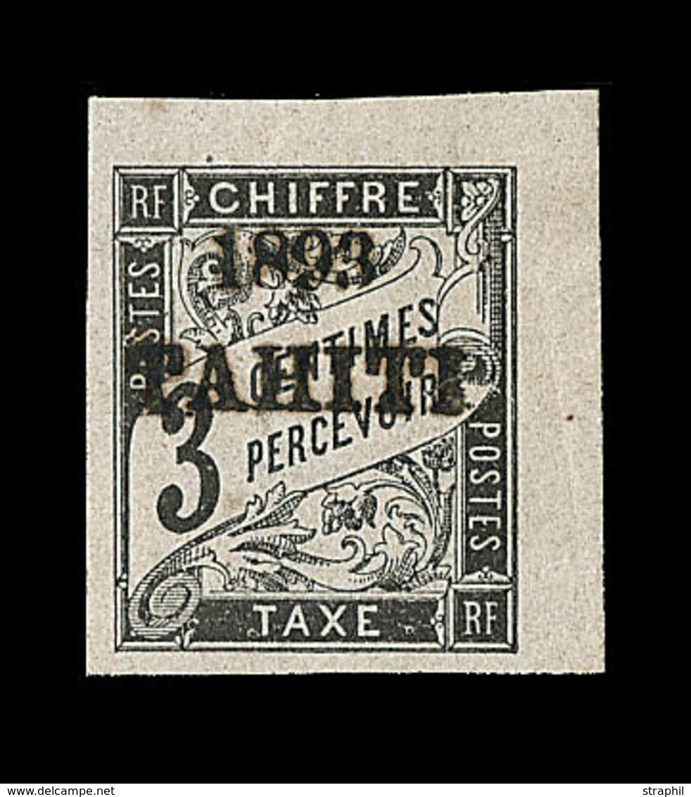 * TAHITI - TIMBRES TAXE  - * - N°16 - 3c Noir - CDF - Belles Marges - Signé Champion - SUP - Other & Unclassified