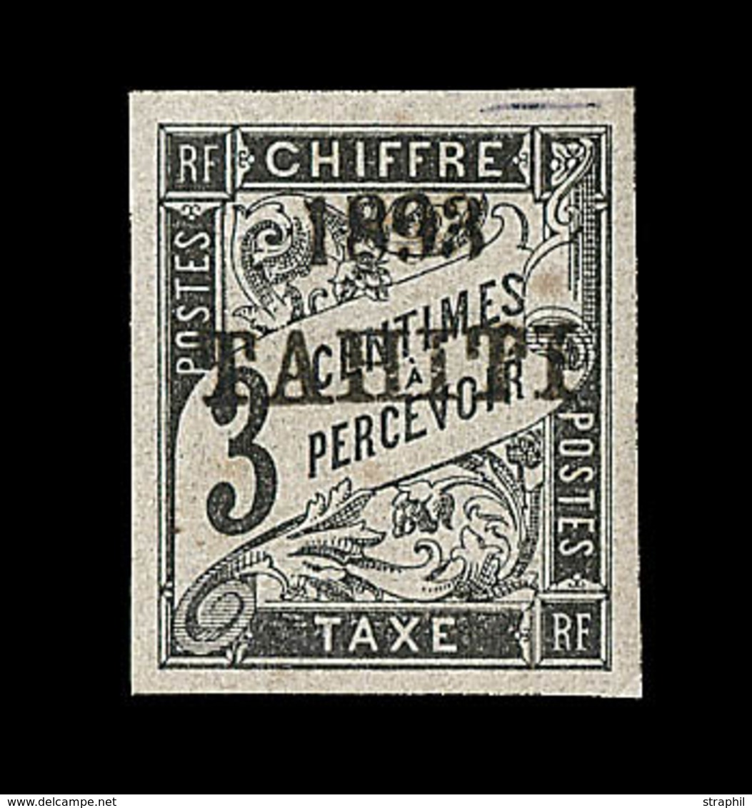 * TAHITI - TIMBRES TAXE  - * - N°16 - 3c Noir - Signé Calves - TB - Autres & Non Classés