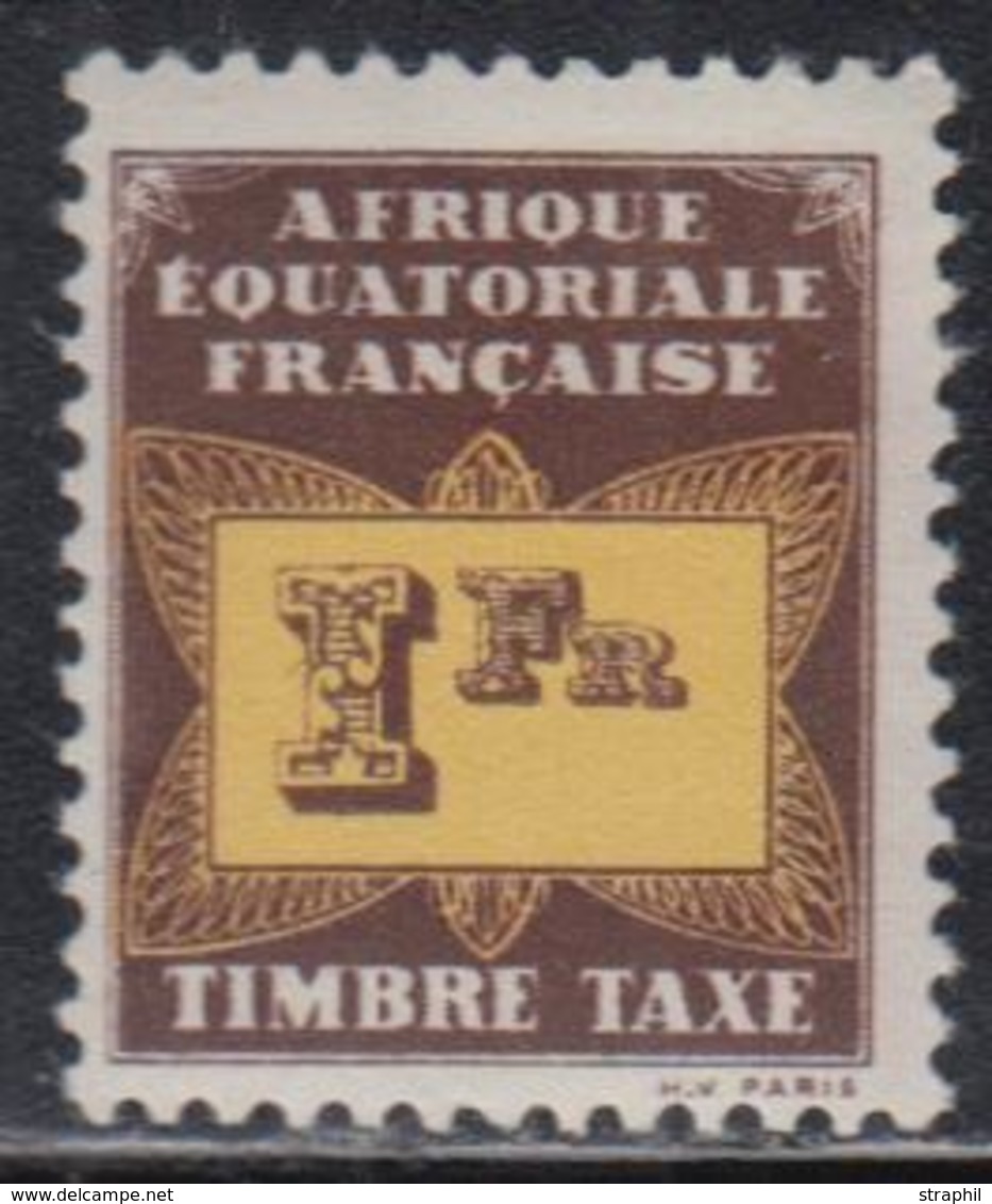 ** AEF - TIMBRES TAXE - ** - N°9a -"FR" Ligné Horizontalement - TB - Other & Unclassified