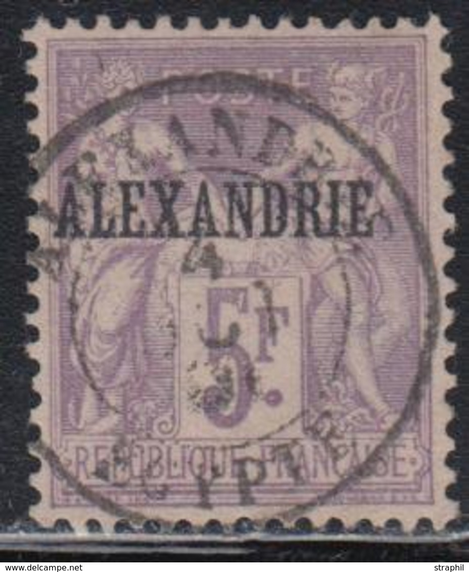 O ALEXANDRIE - O - N°18 - 5F Violet - Belle Obl. Centrale - TB - Other & Unclassified