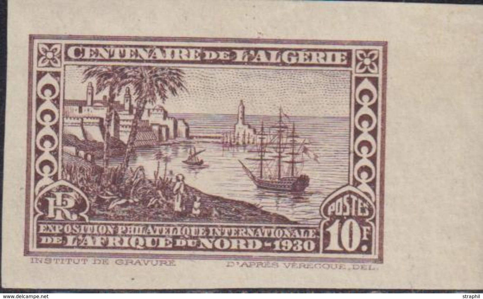 ** ALGERIE - ** - N°100b - 10F Brun - ND - BdF - TB - Vide