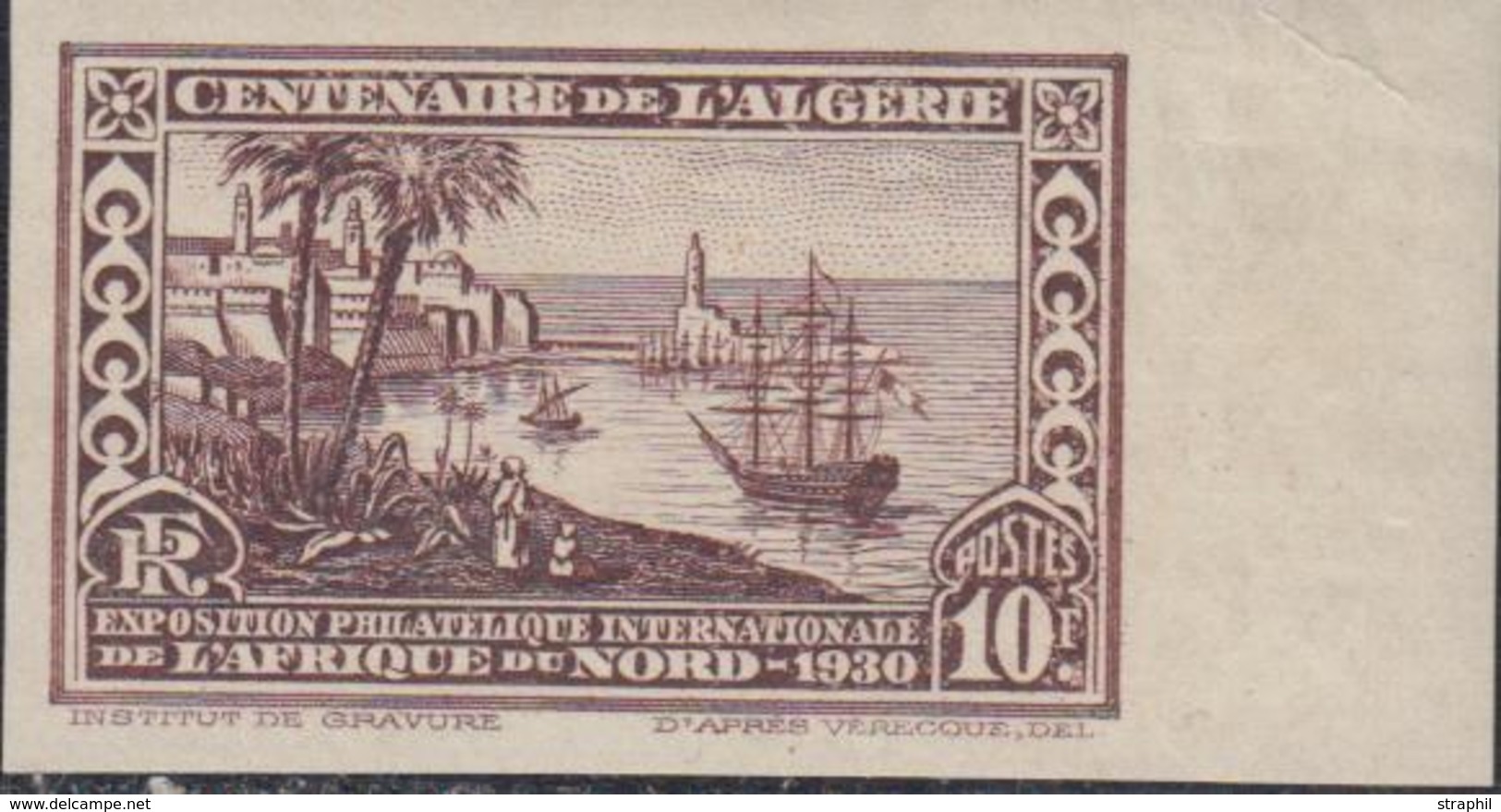 * ALGERIE - * - N°100b - BdF - Rose Avec Gomme  - TB - Vide