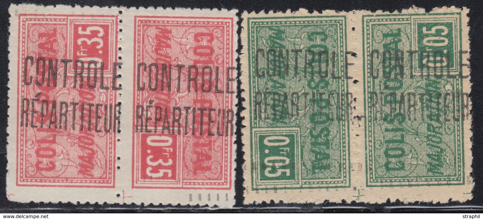 * ALGERIE - COLIS POSTAUX - * - N°10b, 12b - 2 Paires Tête Bêche - TB - Colis Postaux