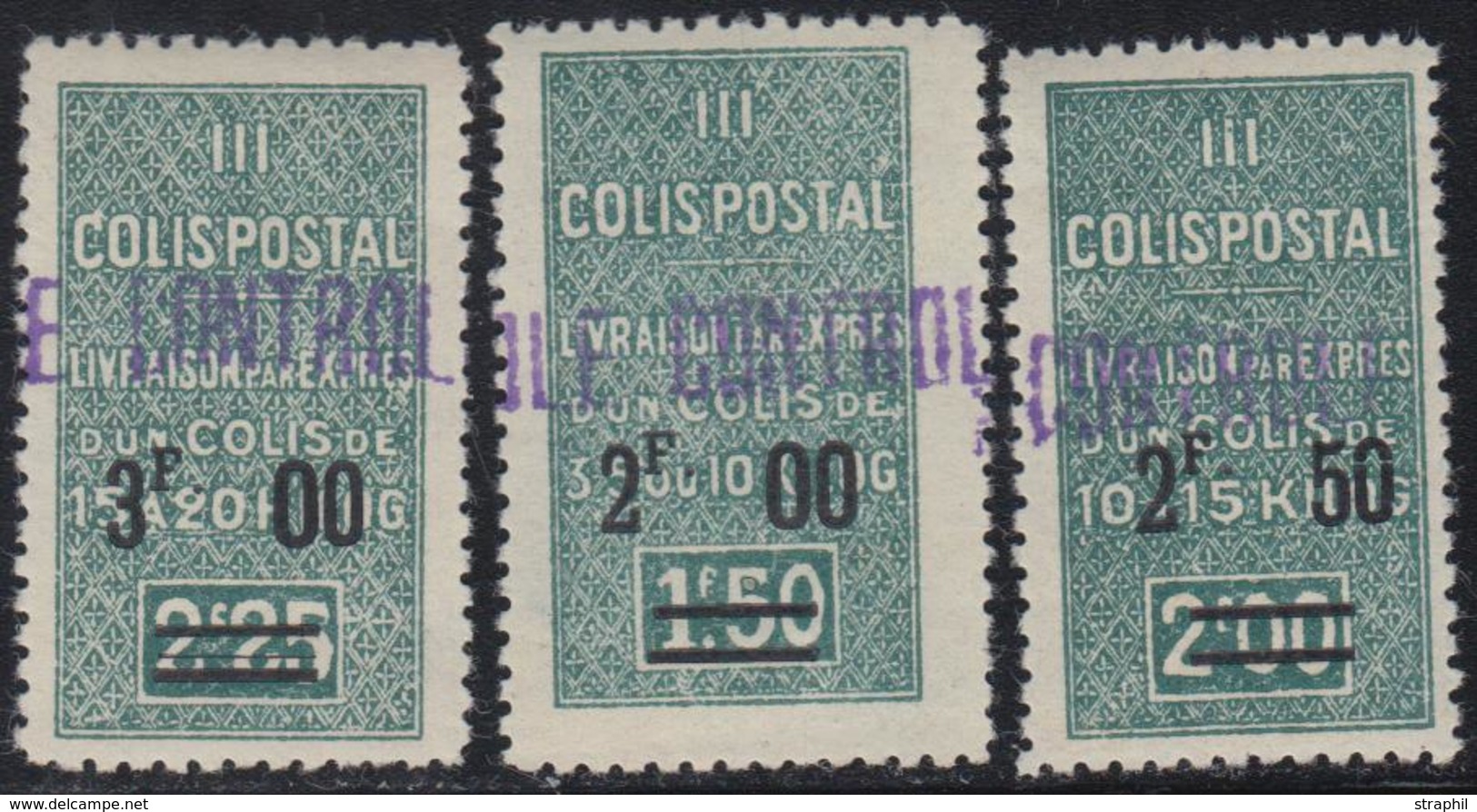 * ALGERIE - COLIS POSTAUX - * - N°48/50 - 3 Valeurs - TB - Colis Postaux