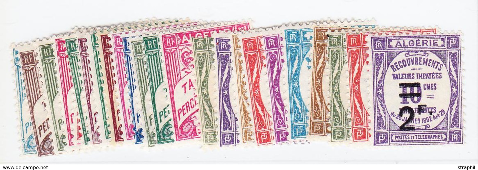 * ALGERIE - TIMBRES TAXE - * - N°1A/24 Avec Qques Charn. Larges - TB - Vide