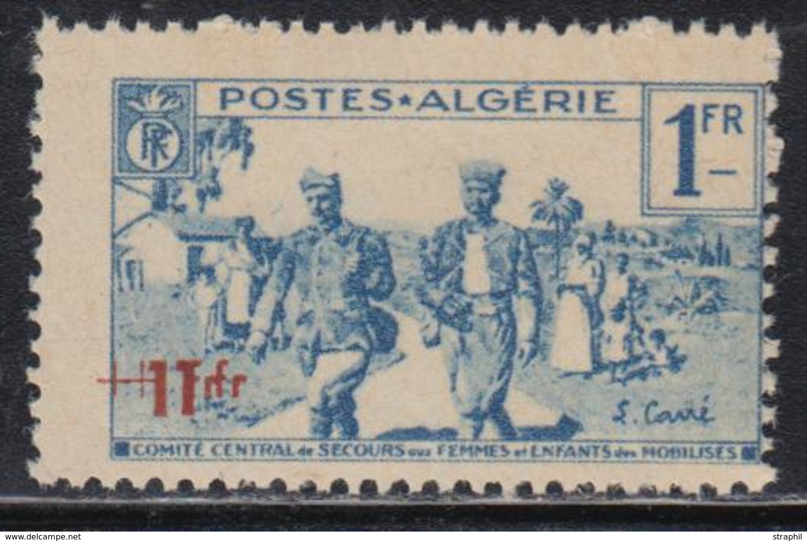 ** ALGERIE - VARIETES - ** - N°159a - Dble Surcharge -  Signé - TB - Vide