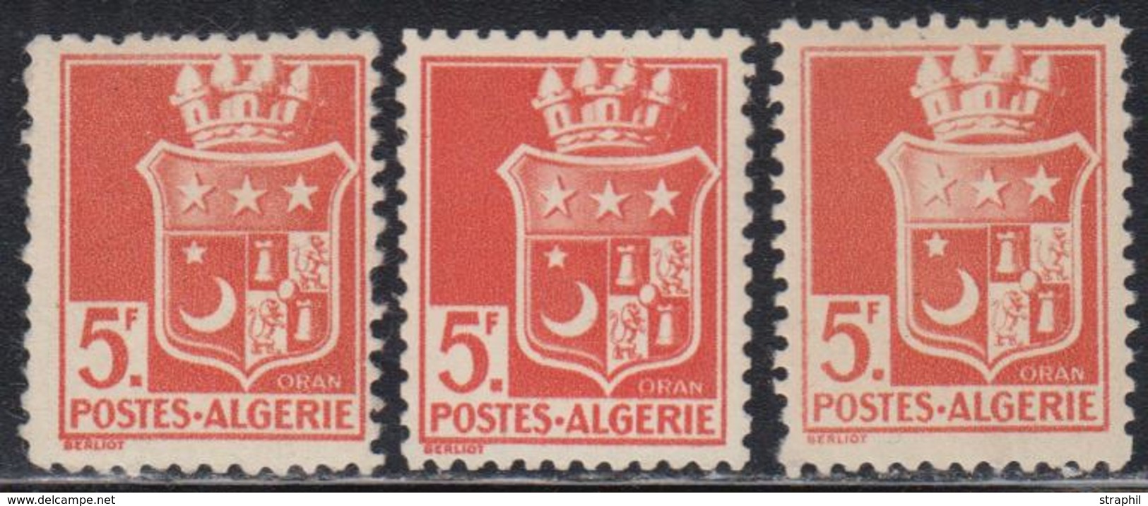 ** ALGERIE - VARIETES - ** - N°197A, Sans Surcharge -signé A. Brun - TB - Vide