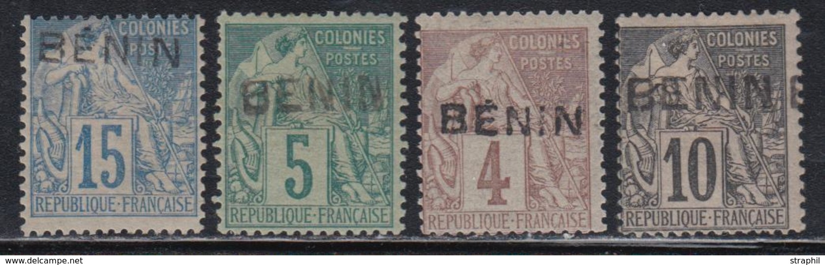 * BENIN  - * - N°3/6 - Les 4 Valeurs - N°4/5 Signé Brun - TB - Other & Unclassified