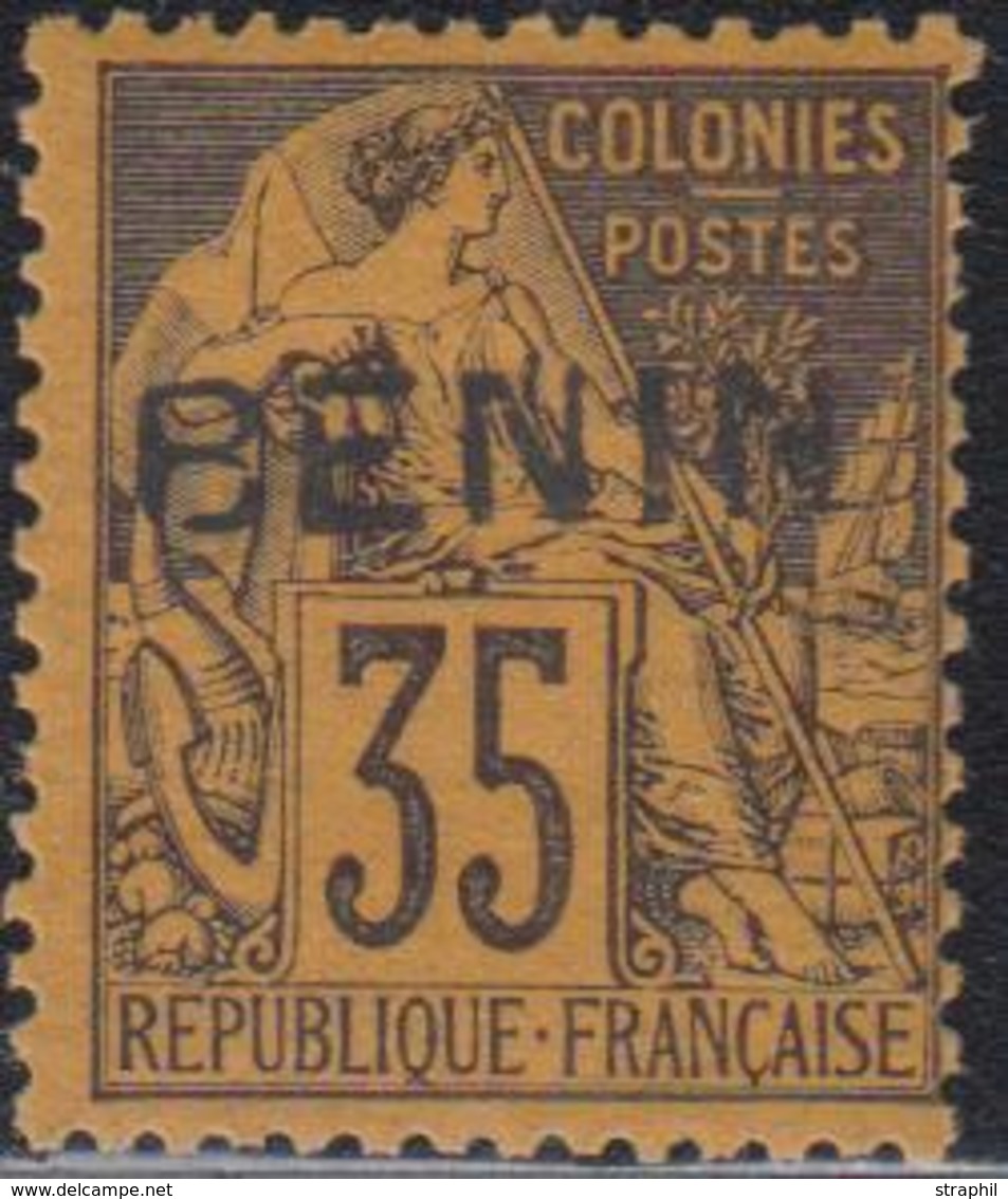 * BENIN  - * - N°10 - 35c Noir S/jaune - Signé - TB - Other & Unclassified