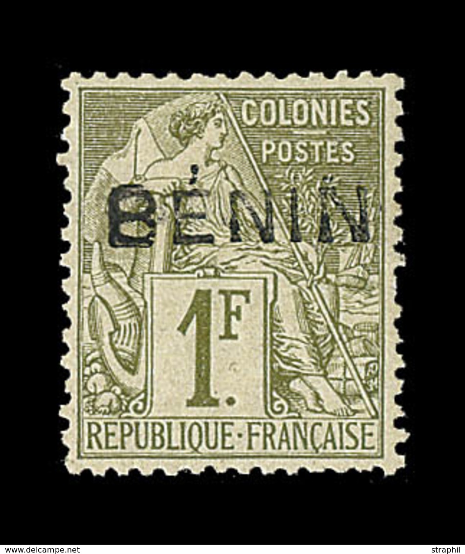 * BENIN  - * - N°13 - 1F Olive - Signé Roumet - TB - Other & Unclassified