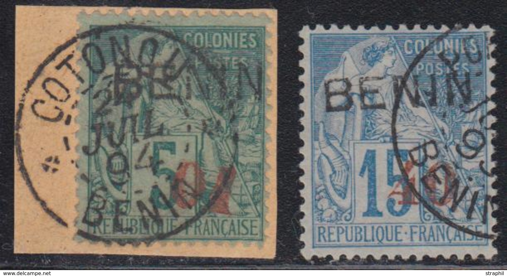 O/F BENIN  - O/F - N°14/15, N°14 S/Fragment - Signé - TB - Other & Unclassified