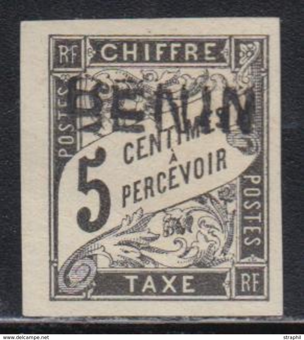 (*) BENIN - TIMBRES TAXE - (*) - TAXE N°1 - 5c Noir - Signé - TB - Other & Unclassified