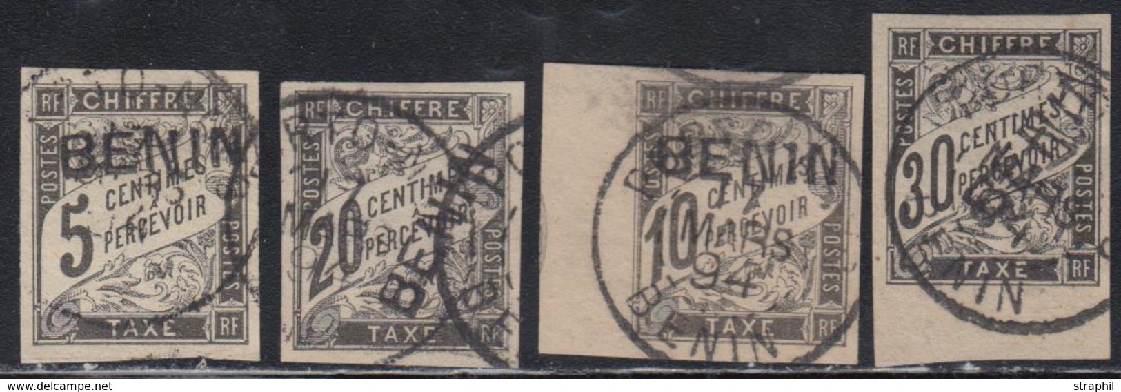 O BENIN - TIMBRES TAXE - O - N°1/4 Dt BdF - Signé A. Brun -TB - Other & Unclassified