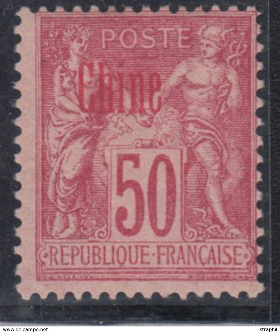 * CHINE - BUREAU FRANCAIS - * - N°12a - 50c Rose Foncé - TB - Autres & Non Classés