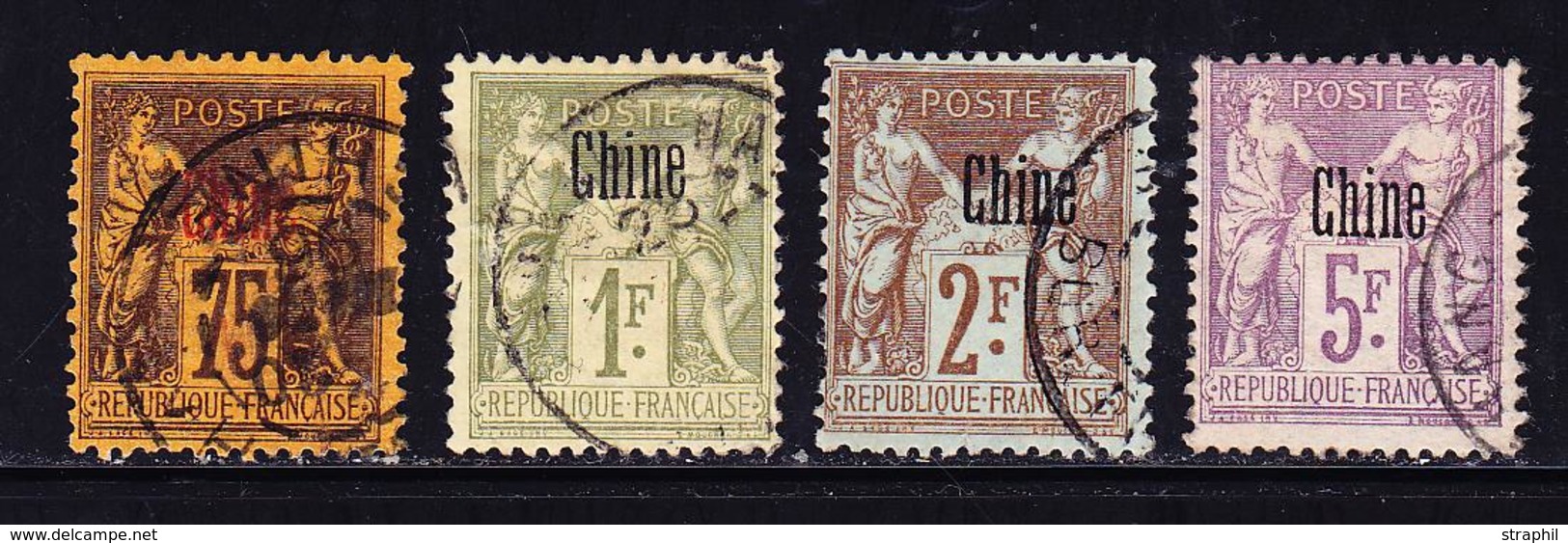 O CHINE - BUREAU FRANCAIS - O - N°13/16 - 4 Val - TB - Autres & Non Classés