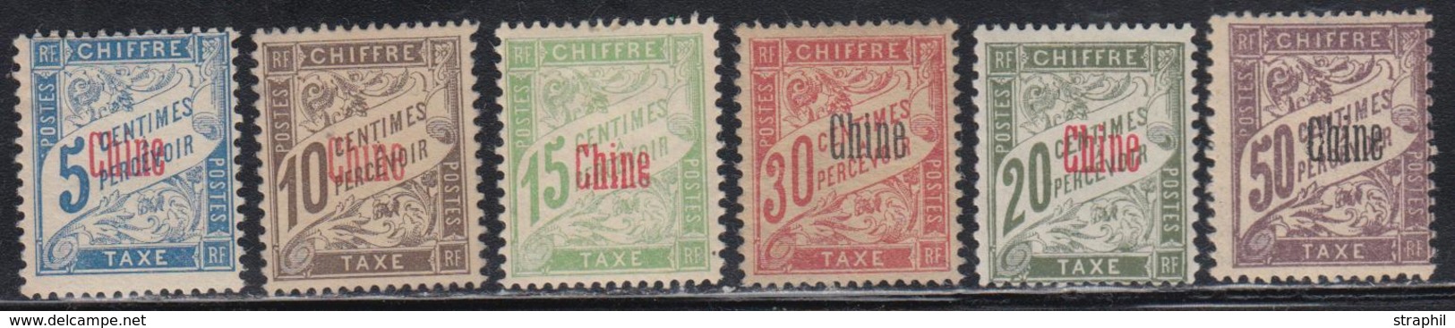 **/* CHINE - BUREAU FRANCAIS - TIMBRES TAXE  - **/* - N°1/6 - TB - Autres & Non Classés