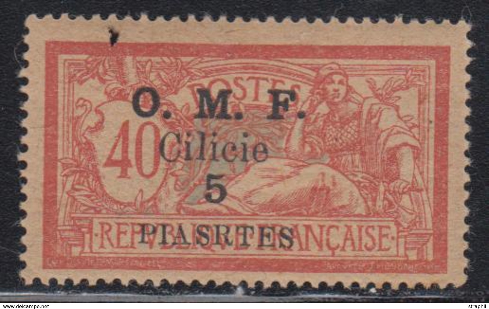 * CILICIE - * - N°94a - 5 Piastres Sur 40c Rouge Et Bleu - TB - Other & Unclassified