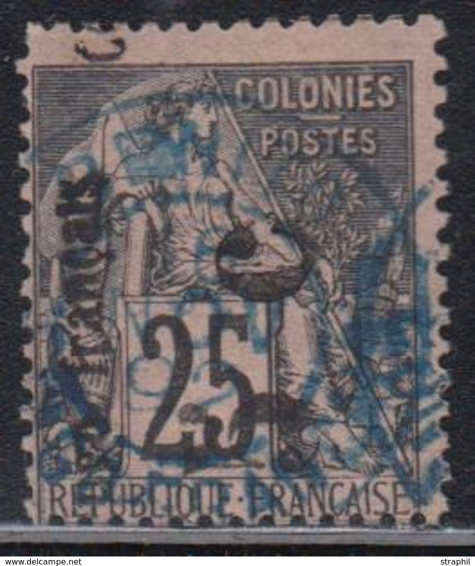 O CONGO - O - N°4a - 5c S/25c Noir S/rose - Surch.verticale à Cheval - TB - Autres & Non Classés