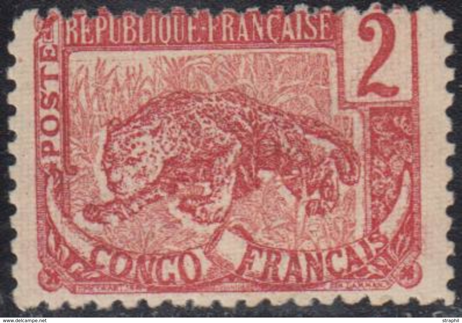 * CONGO - * - N°28b - Erreur De Couleur - Brique Et Rose - TB - Autres & Non Classés