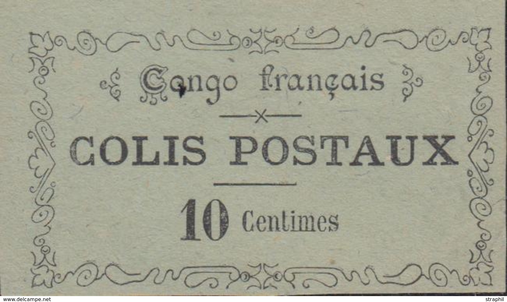 (*) CONGO - COLIS POSTAUX - (*) - N°1 - 10c Noir S/vert - Signé Calves -  TB - Autres & Non Classés