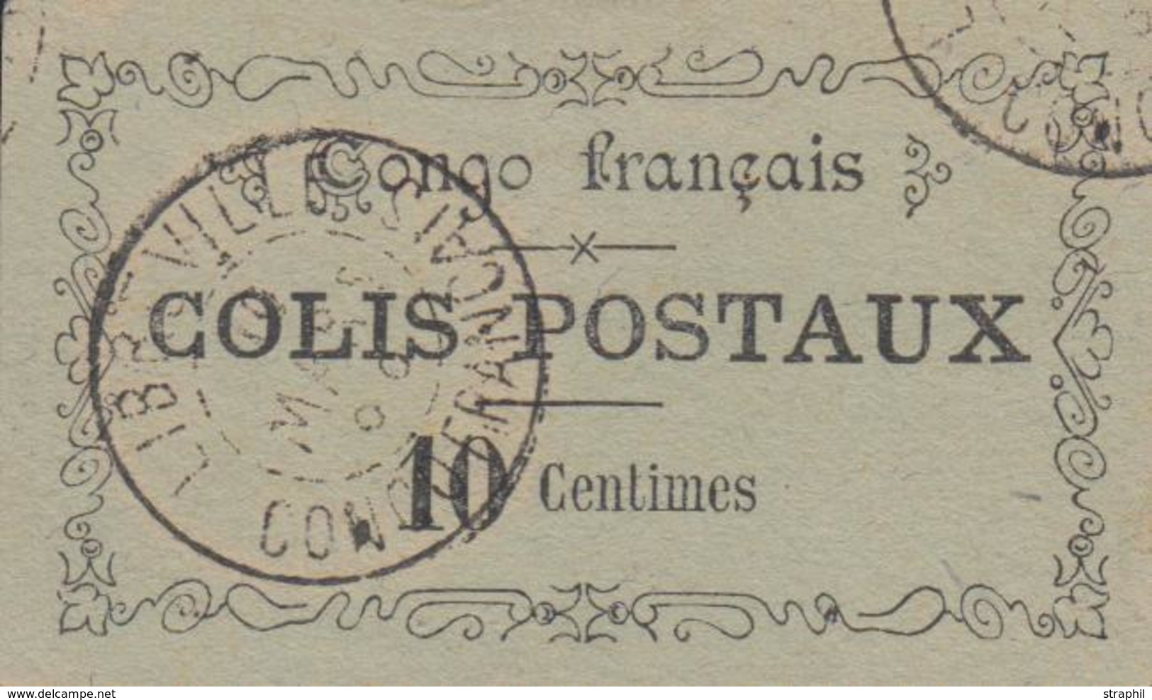 O CONGO - COLIS POSTAUX - O - N°1 - 10c Noir S/vert - Clair - Other & Unclassified