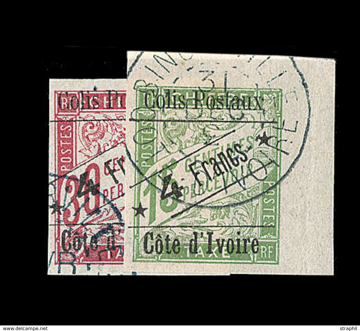 O COTE D'IVOIRE - COLIS POSTAUX  - O - N°9/10 - CDF - N°10 Signé A. Brun - TB - Autres & Non Classés