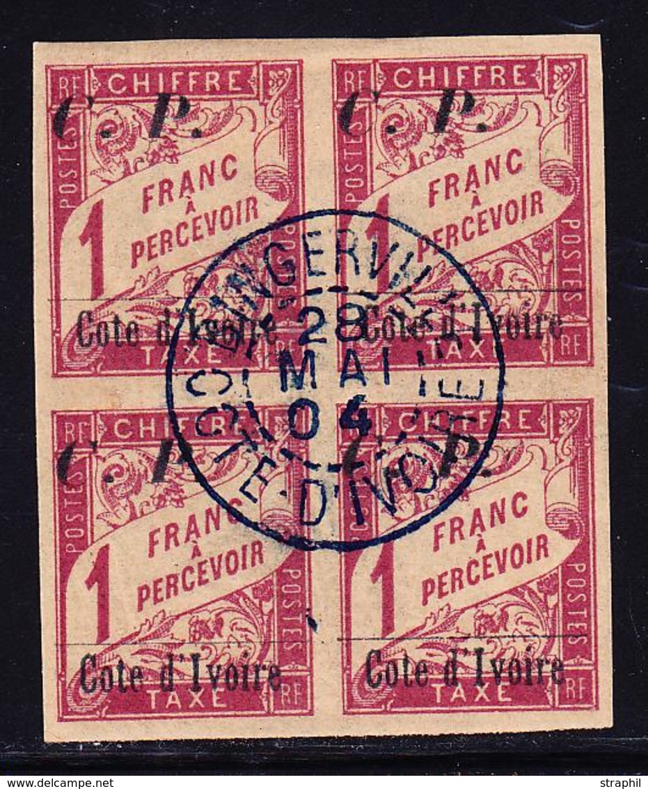 O COTE D'IVOIRE - COLIS POSTAUX  - O - N°13 - Bloc De 4 - Belle Oblit. Centrale (bleu) Du 28 Mai 1904 - TB - Other & Unclassified