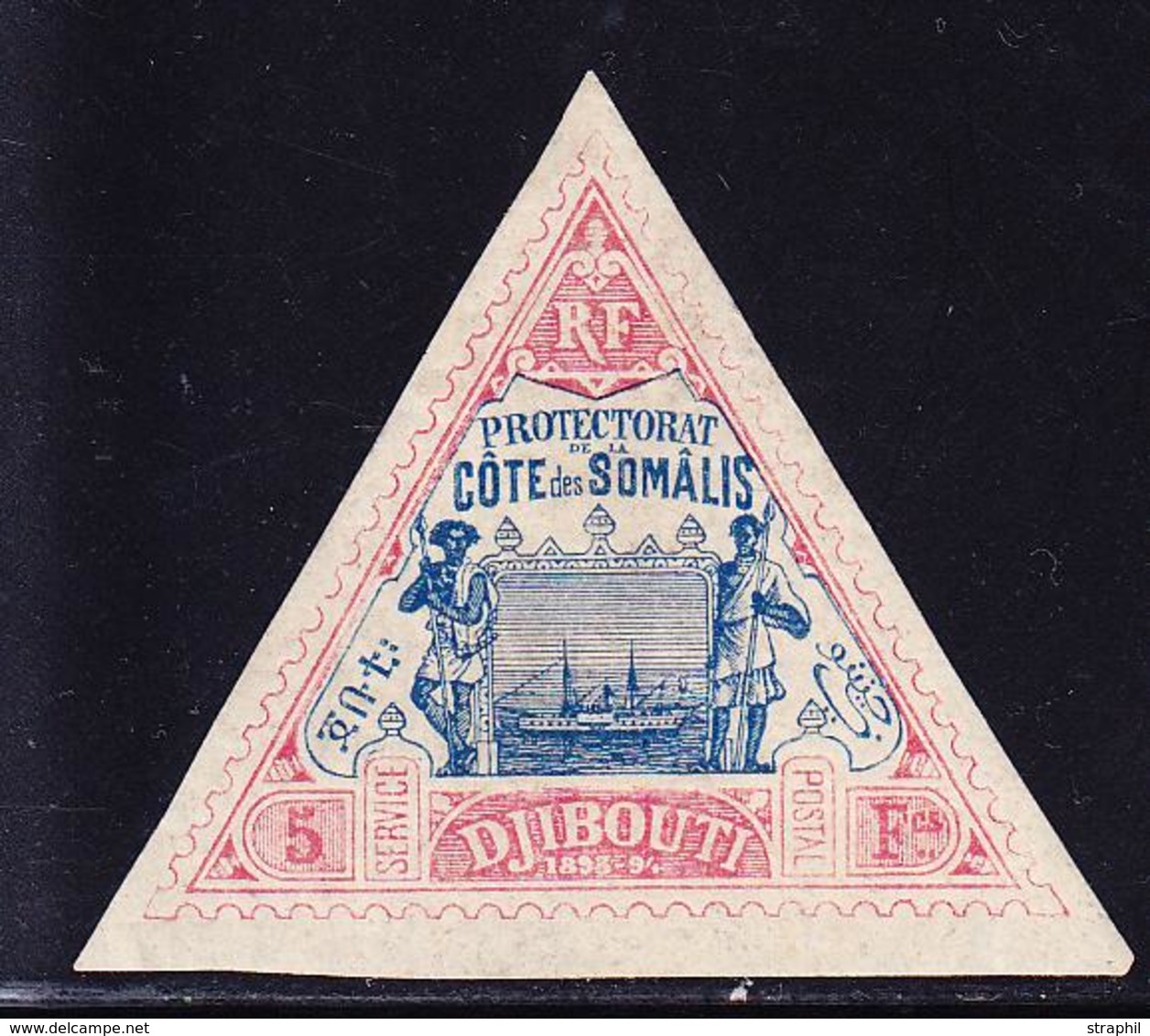 * COTE DES SOMALIS - * - N°19 - 5 F Rose Et Bleu - TB - Other & Unclassified