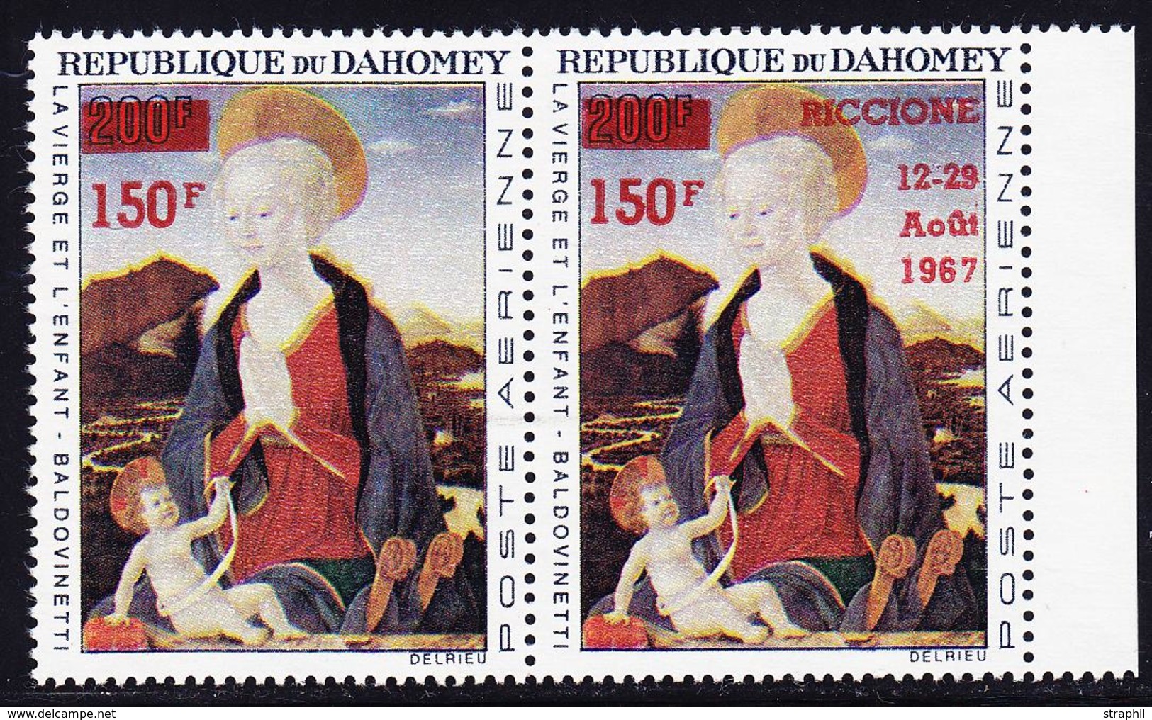 ** DAHOMEY - POSTE AERIENNE - ** - N°63b - Sans Date Et Riccione - Tenant à Normal - TB - Autres & Non Classés