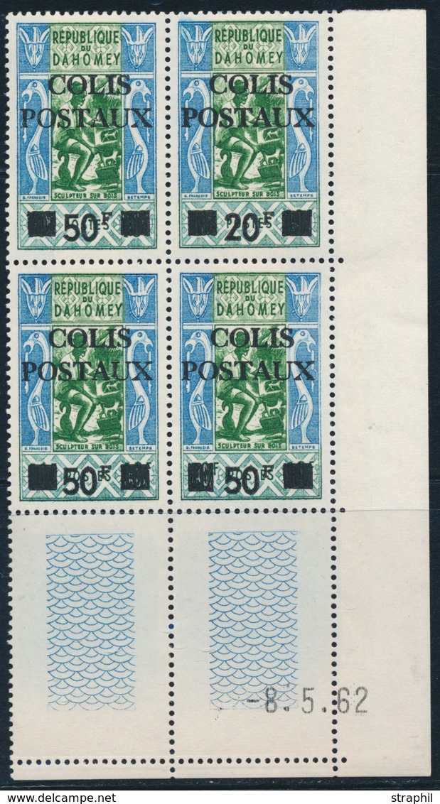 ** DAHOMEY - COLIS POSTAUX  - ** - N°3A - Ds Bloc De 4 Du N°6 (50F) - Coin Daté 8/5/62 - TB - Autres & Non Classés